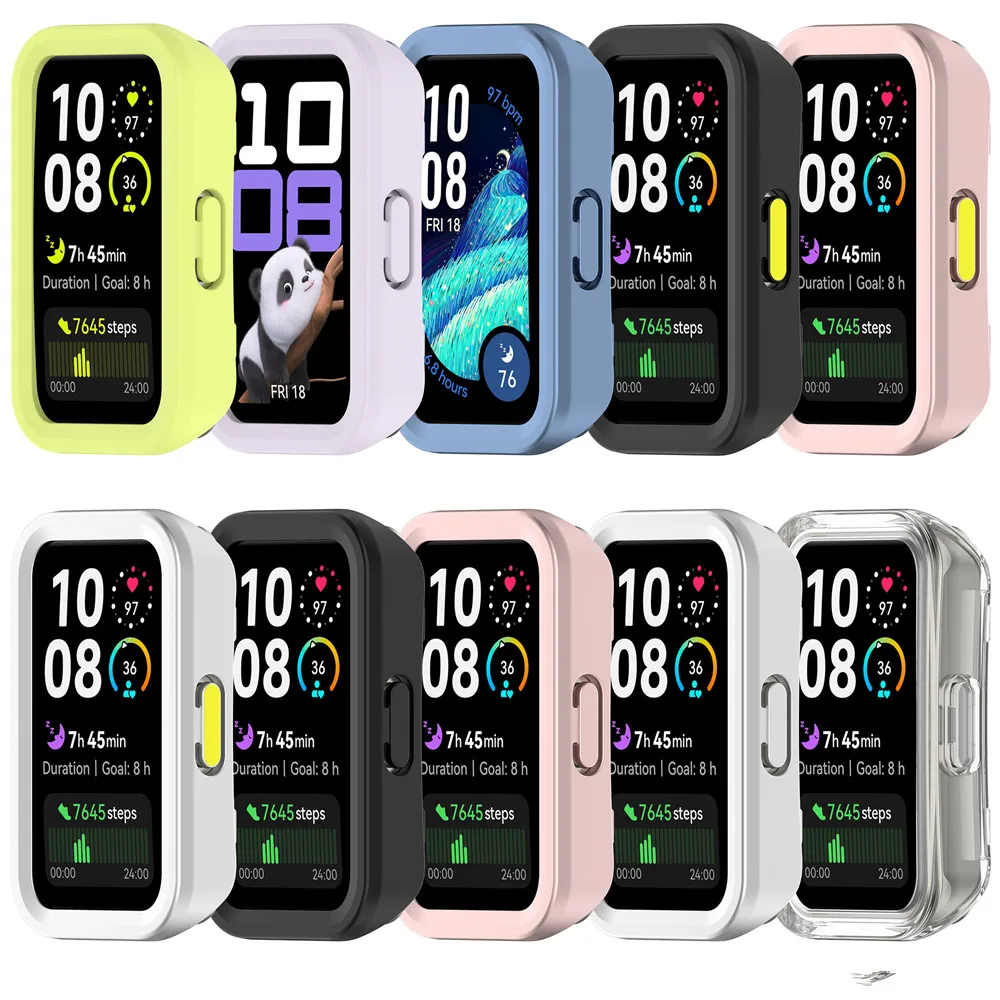 Case Cover For Huawei Band 10 10NFC 9 9NFC 8 8NFC Sport protective shell Frame High Quality PC Half package hollow out Slim Smar
