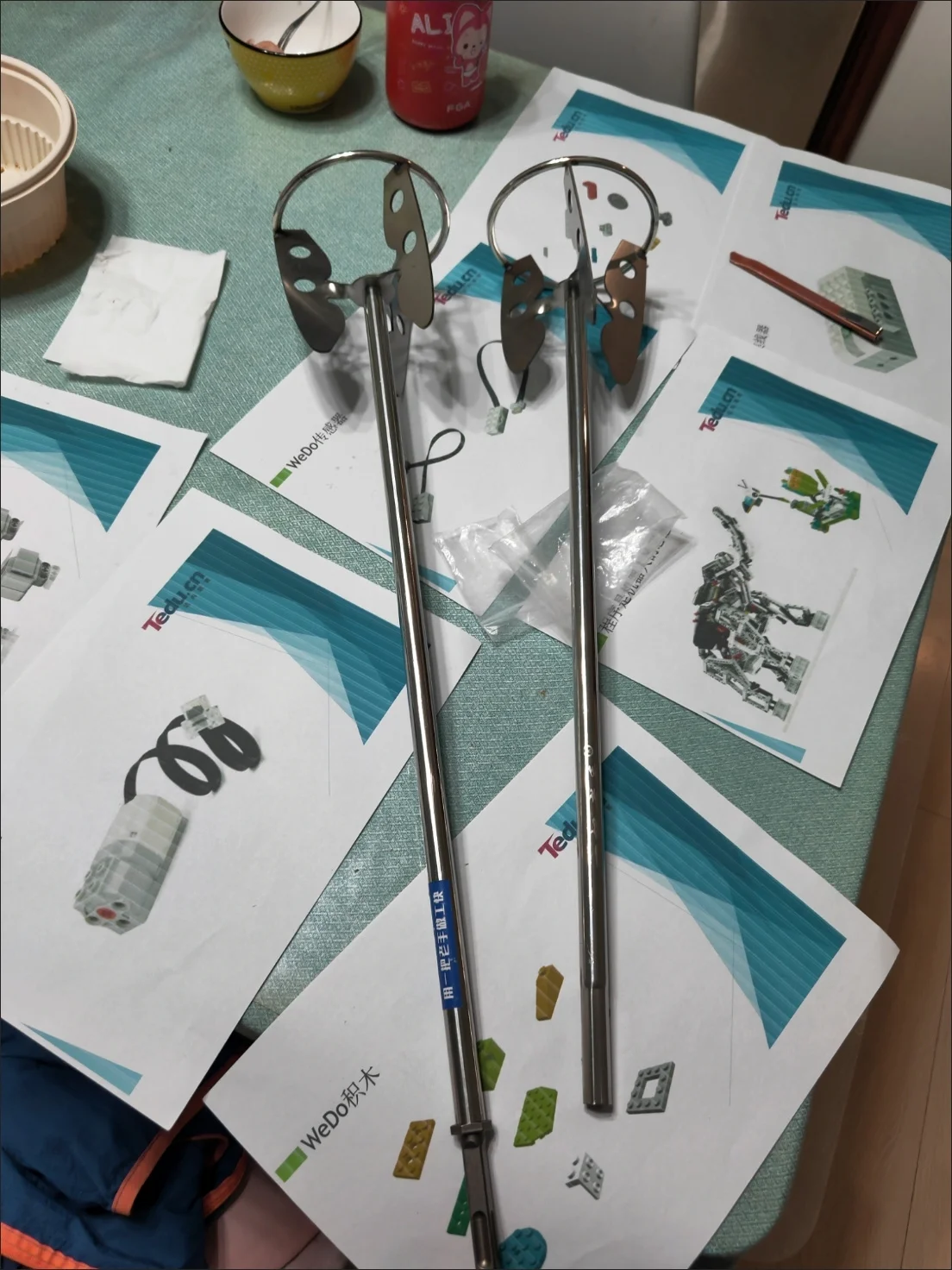 Heavy duty stainless steel mixing rod with mixing paddle, multi-purpose replacement shaft for electric concrete mixer