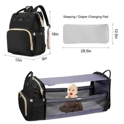 Mommy Bag Crib Stroller Backpack Lightweight Mother and Baby Bag Multifunctional Large Capacity Mom Bed Bag New Portable