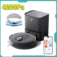 Proscenic Q8 Max Robot Vacuum and Mop Combo with Self-Emptying Station Max 4200Pa Suction 200Min Runtime 3 Cleaning Modes