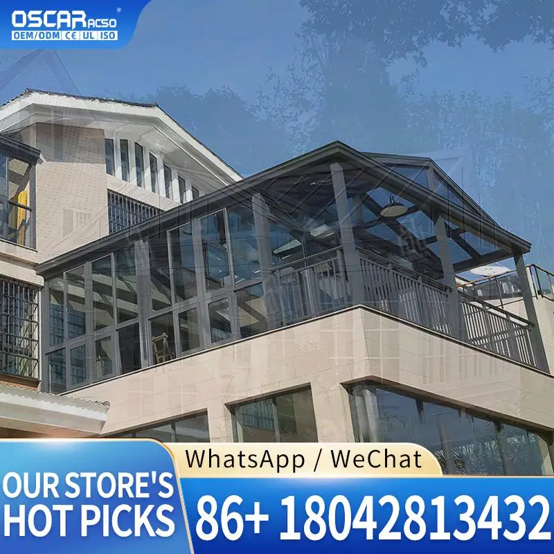 Modern Design Four Season Waterproof Sunroom for Residential Use in Villas sunroom