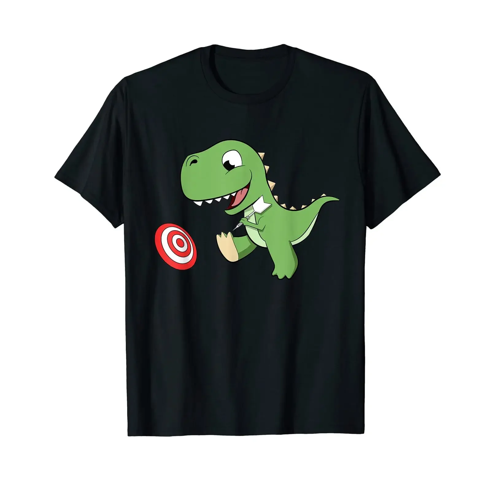 Dartboard Dino Dart Player Dinosaur Throwing Arrows T Shirt vintage Washed Versatile homme Soft Top For Everyday Wear Casual