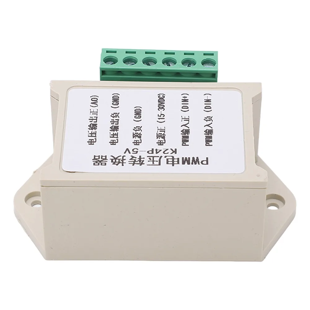 

With Shell PWM Signal Converter 24V to 0-5V 0‑100% PWM Signal Voltage Adapter Frequency to Voltage Converter