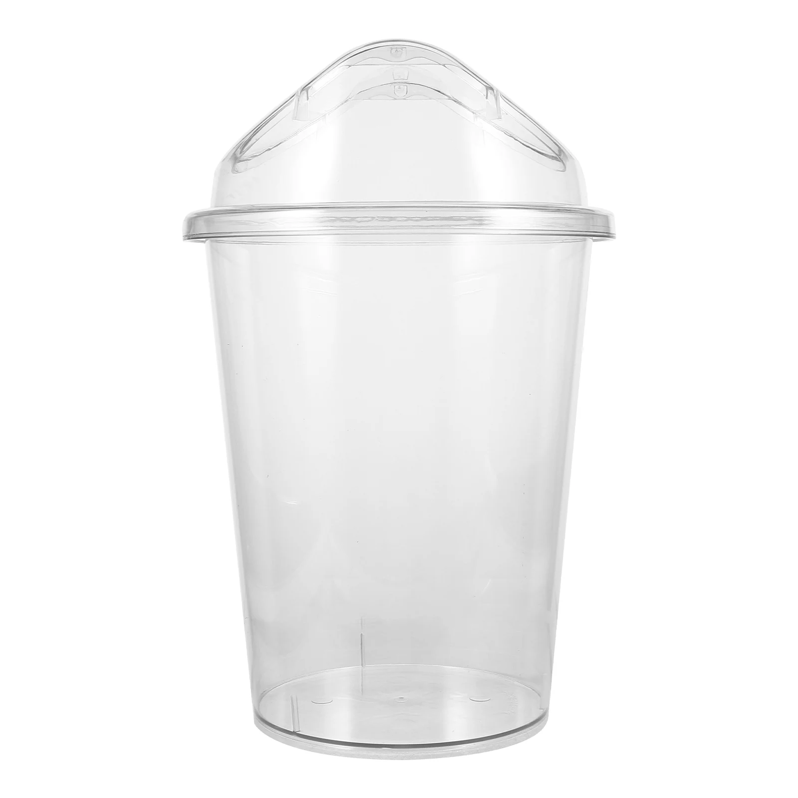 

Large Lidded Garbage Can Trash Bin Waste Bucket Household Plastic Bathroom Kitchen Bedroom Simple Transparent Round Large