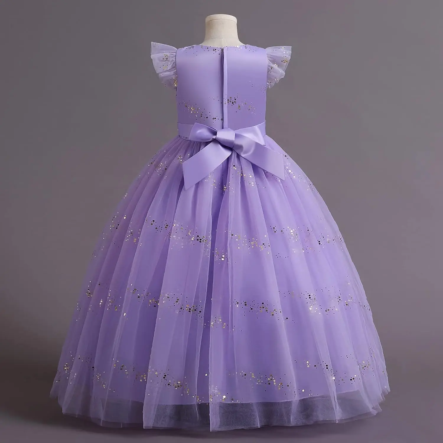 فستان فتاة الزهور لعيد ميلاد الأميرة للفتيات وحفلات الرقص وحفلات الزفاف، فستان سهرة رسمي لتطهير الأرضية، #4