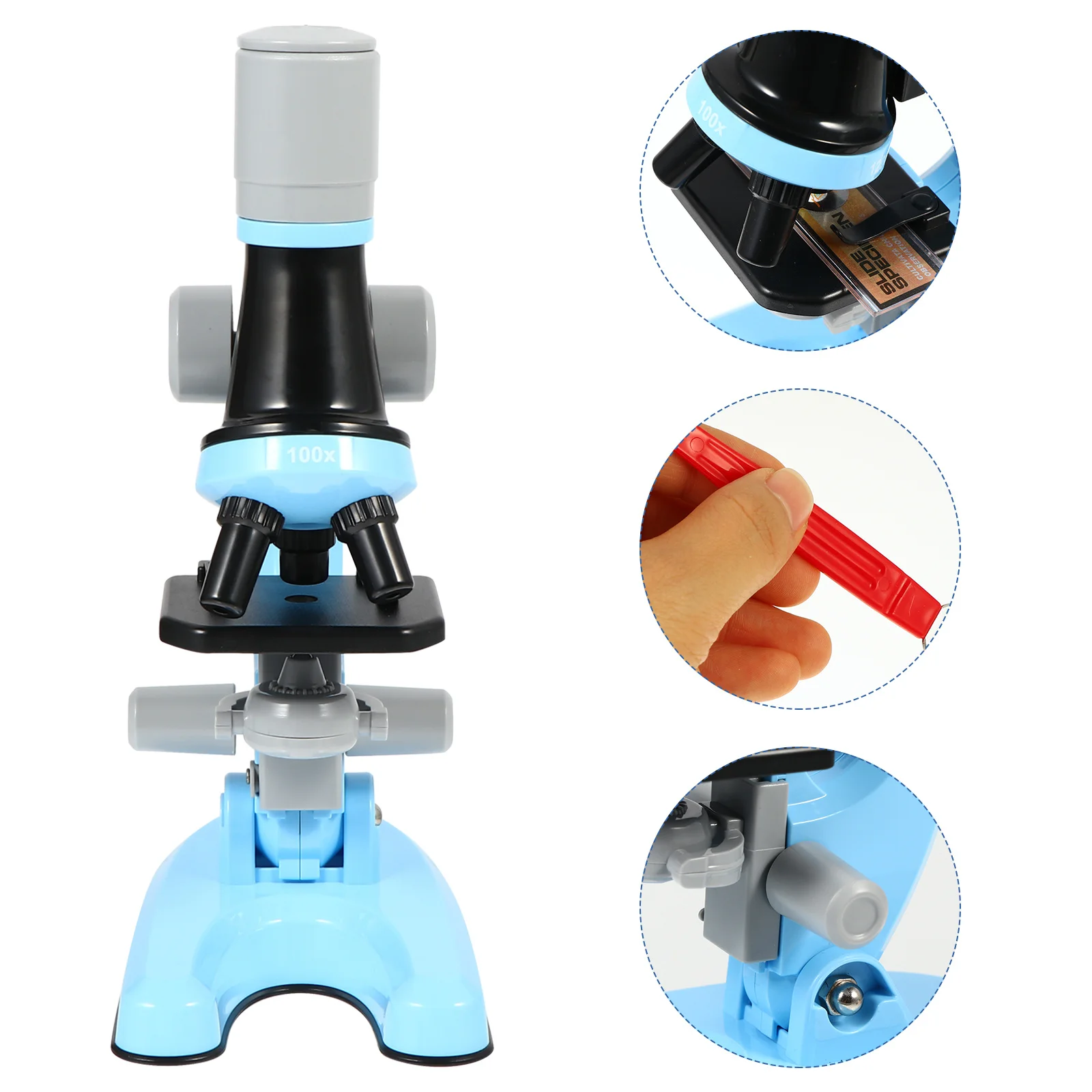 1Set Student Microscope Simple Biological Magnifier Science Educational Tool for Early Learning Experiment Observation