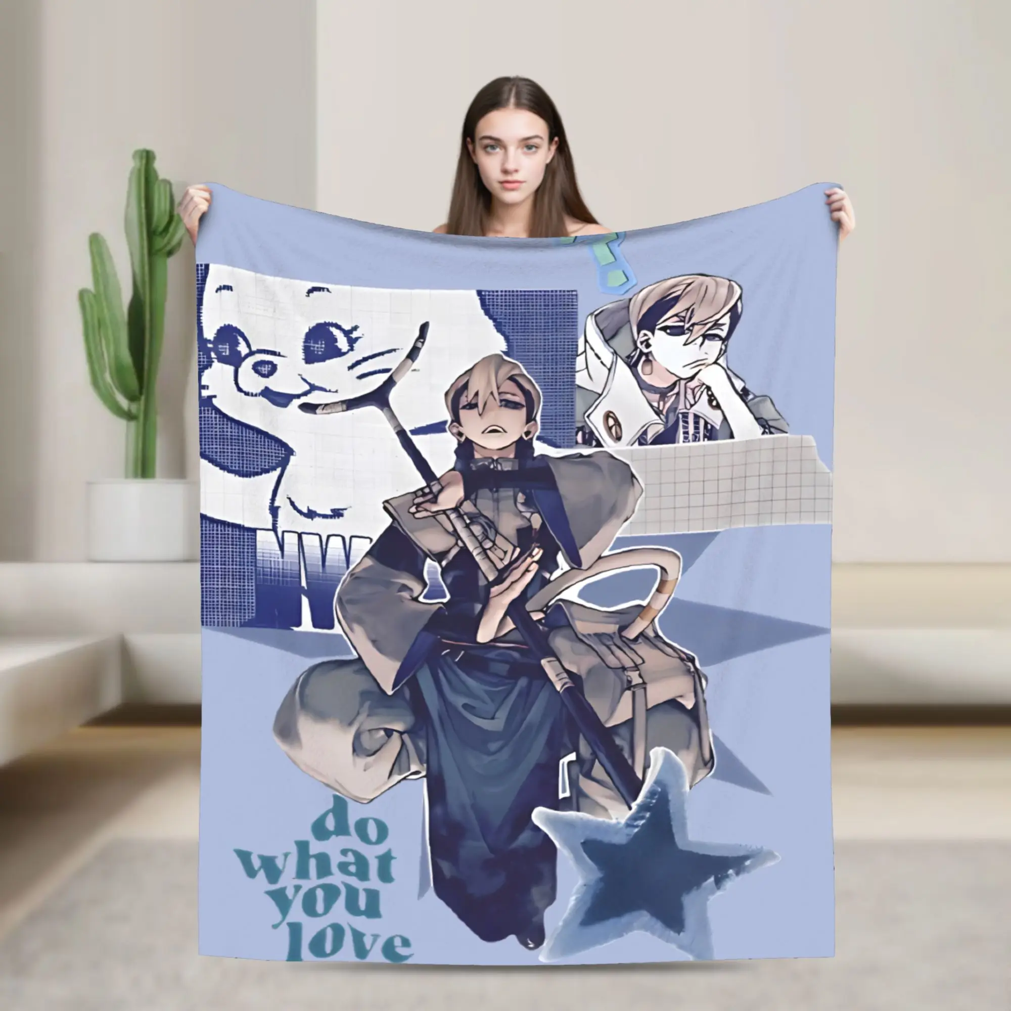 Zanka Nijik Gachiakuta Anime Knitted Blankets Flannel Throw Blankets  Air Conditioning Personalised Lightweight Bedspreads