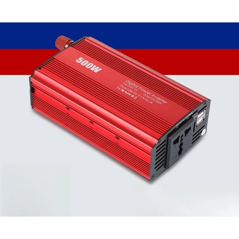 500W12V to 220v inverter, car power inverter, power converter universal gauge with USB