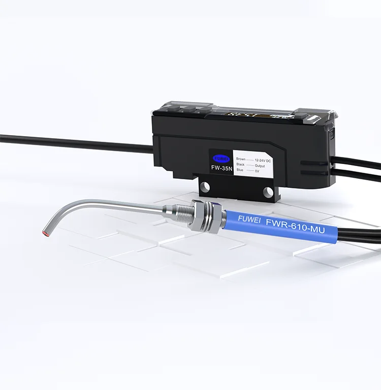 Fuwei FWR-610-MU bogen 90 grad faser optik sensor diffus m3m4m6 sonde faser optik verstärker – Detail 3
