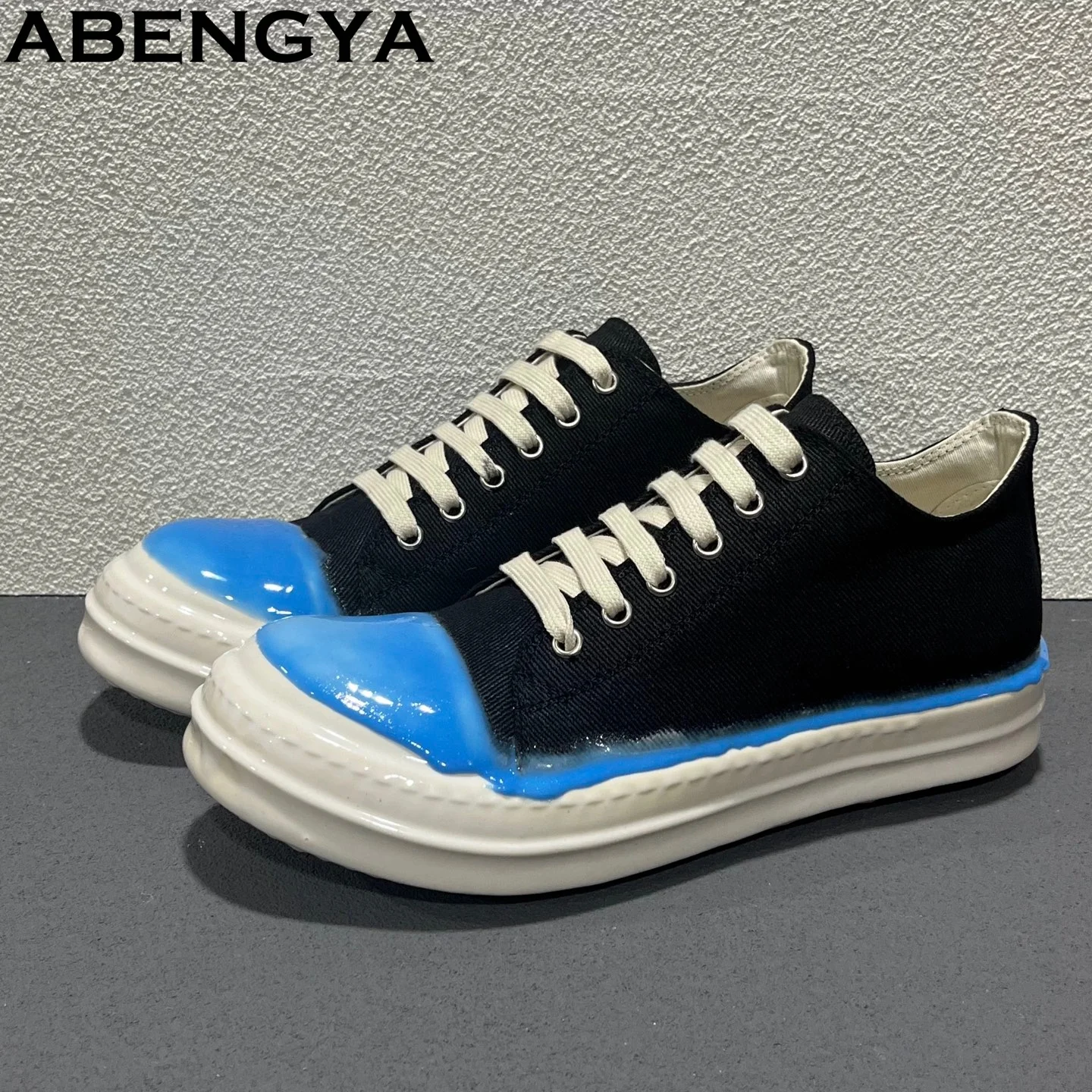 

Spring Black Leather Flat Shoes Men Lace Up Tennis Trainers Sneakers Male Platform Casual Shoes For Man size 39-46