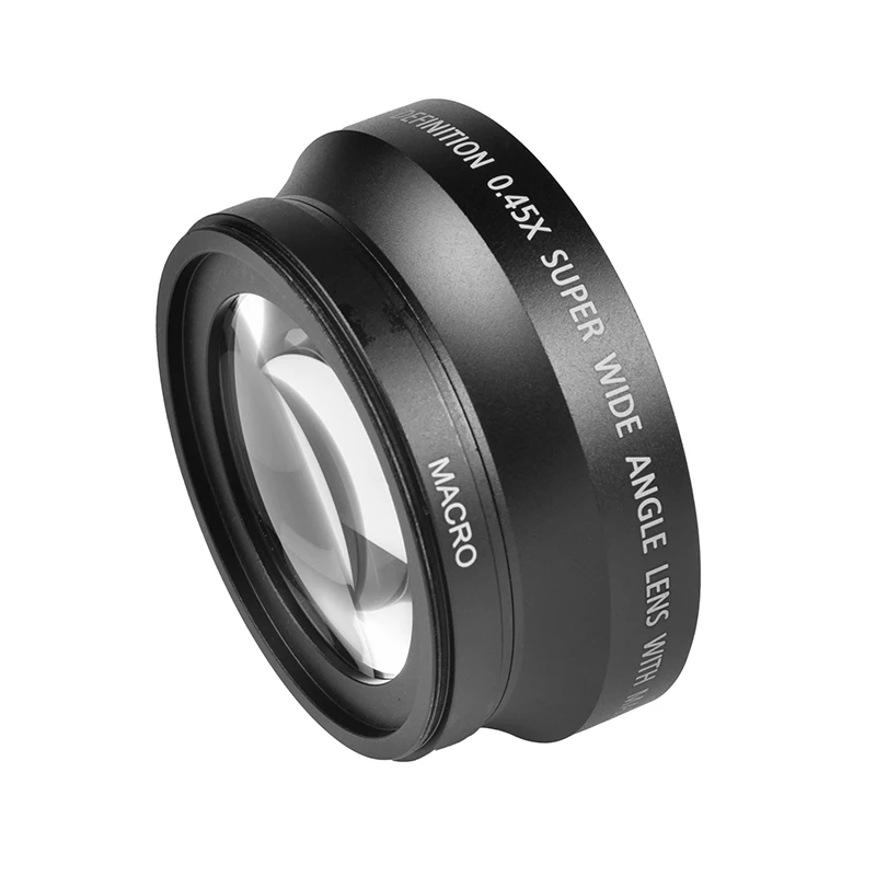 Vlogmagic 62MM / 67MM / 72MM 0.45X Wide Angle Attachment Lens with Macro Close-up  for Dslr Video Cameras Camcorder