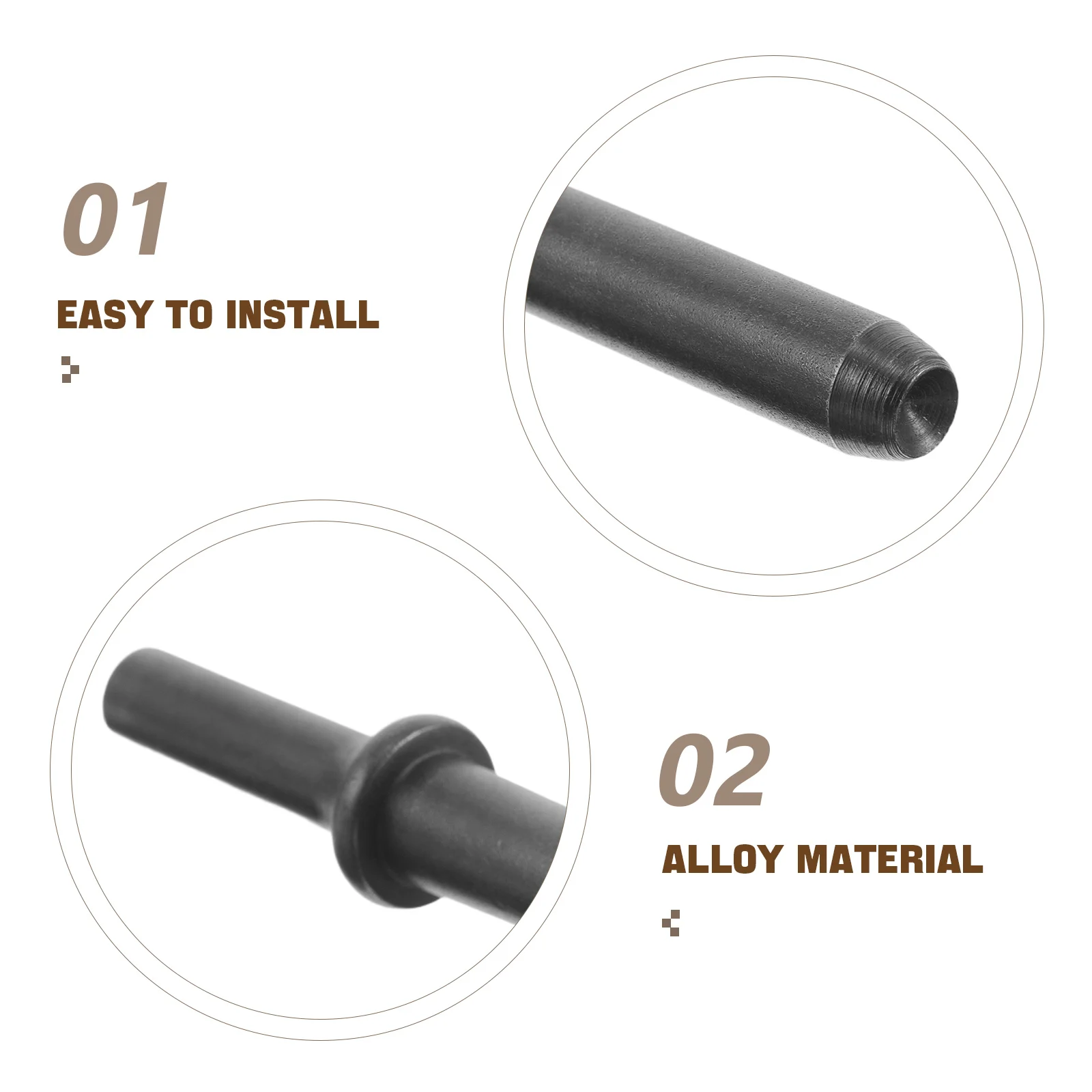 Pneumatic Rivet Head 3-8Mm Air Hammer Bit Heavy Duty Smooth Riveting Tool for Metal Wood Industrial Automotive Applications