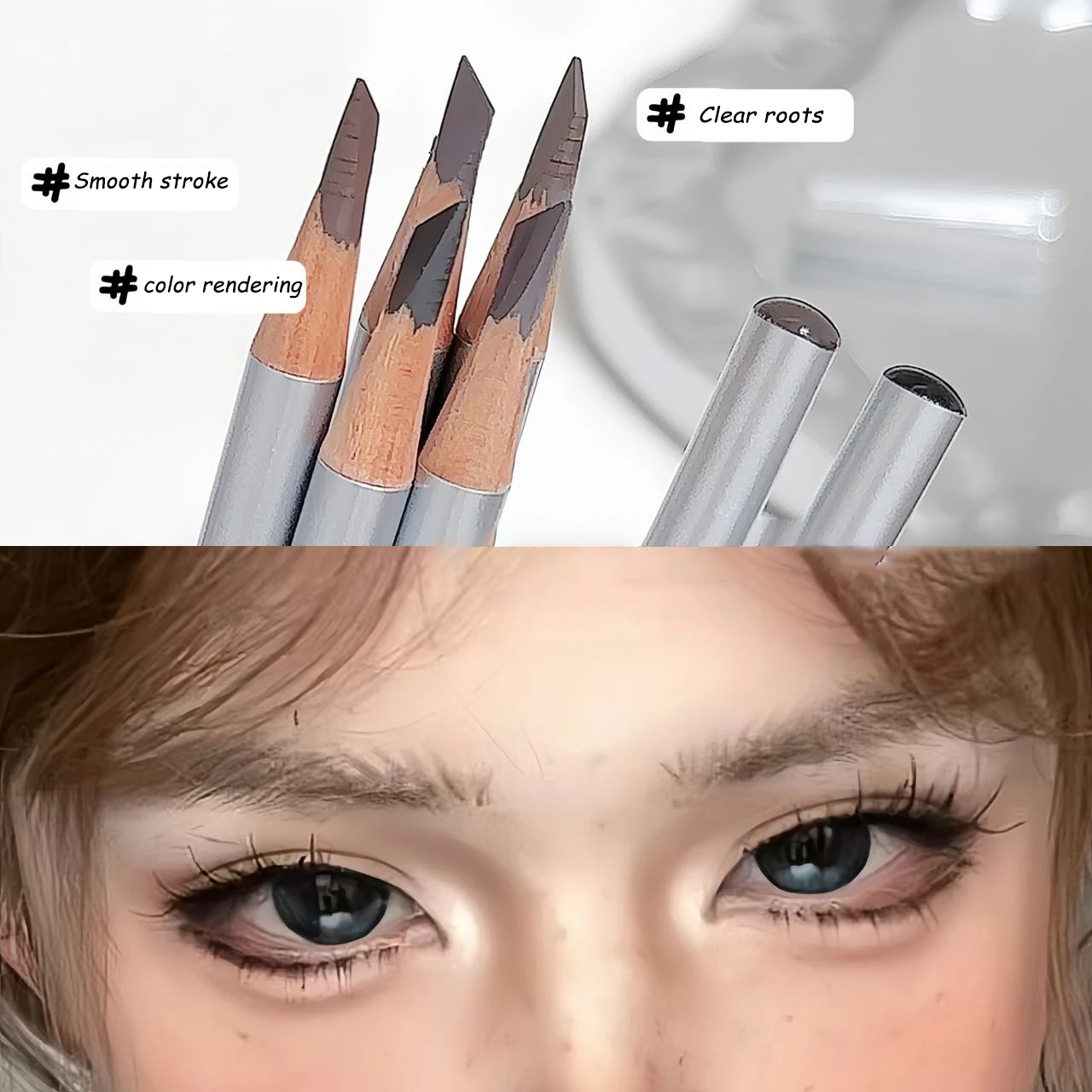 Slanted Blade Eye Brow Pen Against Water Waterproof Color for Eyebrow Line Dance Top Natural Tattoo Pencil Wood Makeup Coffee