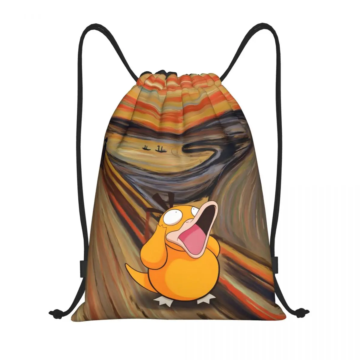 

Custom P-Psyducks Drawstring Bags Men Women Lightweight Animated Film Sports Gym Storage Backpack
