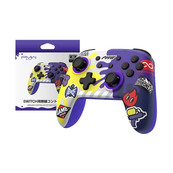Hot IINE Splatoon custom wireless controller wake-up support NFC Amiibo compatible for Switch/Switch lite/Switch OLED gamepad