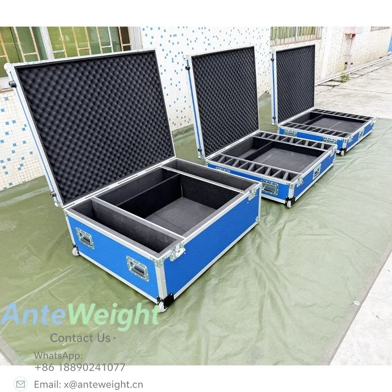 Custom Multi-slot Mic Stand Flight Case Durable Touring Microphone Bracket Transport Case