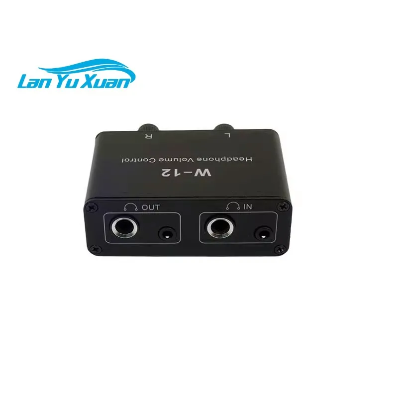 W-12 Stereo Headphone Volume Controller Left and Right Channel Independent Adjustment for 16-600ohms Headphones