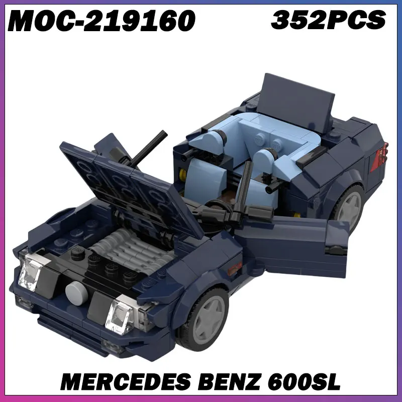

352PCS MOC-219160 Speed Champion Model MOC Building Bricks American Muscle Car Chaika Drag Edition Modular Holiday Assemble