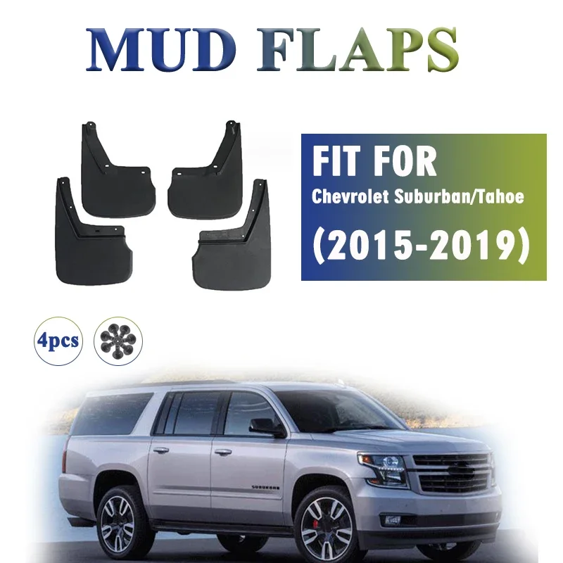 

2015-2019 Front Rear 4pcs FOR Chevrolet Suburban Tahoe Mud Flaps Guard Splash Mudflaps Mudguard Fender Car Acceessories