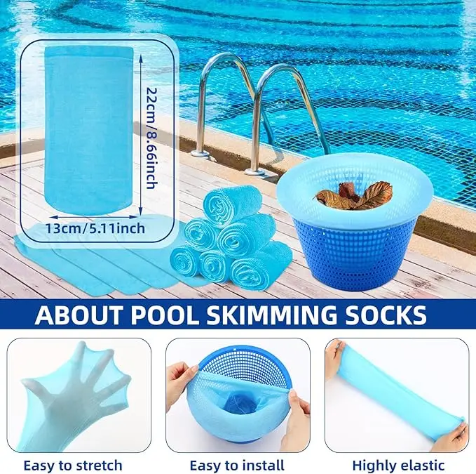 Pool Skimmer Socks Excellent Savers for Pool Filters Baskets and Skimmers for Inground Above Ground Pool Skimmer Basket