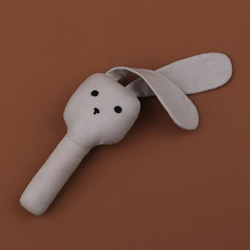 Cartoon Bunny Plush Ring Shaking Toy Rattle for