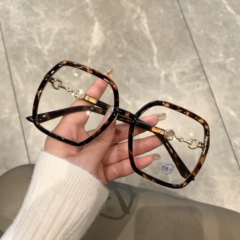 blue blackout men's and women's glasses trendy reading glasses fashion oversized square glasses women's and men's glasses