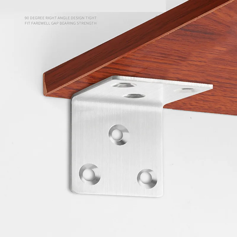 

Factory Direct Sale Stainless Steel Angle Code 90 Degree Triangle Bracket Fixed Separator Hardware Accessories