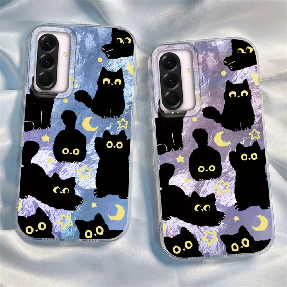 

Couple Cartoon Cat Phone Case For Samsung Galaxy A56 A36 A16 A17 A26 A07 A55 A35 A25 A54 S24 S25 Ultra S22 S23 FE Cover Funda