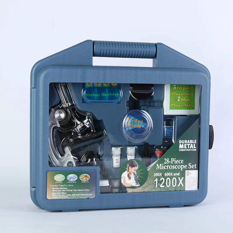 

High Definition and High-Power Metal Microscope with Light Source for Children and Students' Biological Microscope