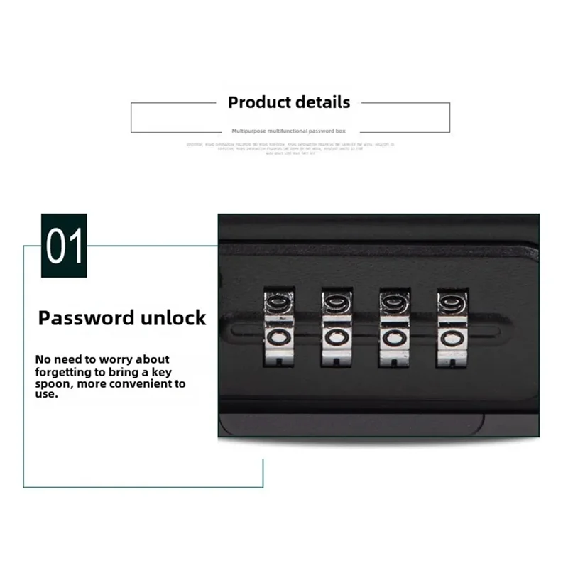 

A37T-Outdoor Portabletravel Safe Box Large Capacity Security Lockbox Waterproof Key Lock Box