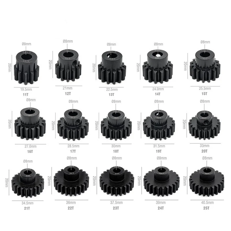 1PCS Motor Gear M1.5 8Mm 12T Pinion Motor Gear for 1/5 1/6 RC Car RC 55 56 Series Motor Brushless Motor