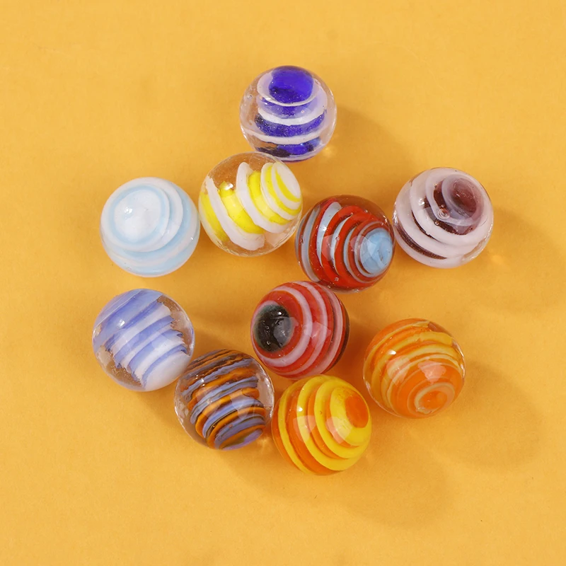 C SN 10PCS 16MM Marbles Crystal Ball Glass Ball Stained Glass Photography Accessories Vase Fish Tank Room Decor Christmas Balls