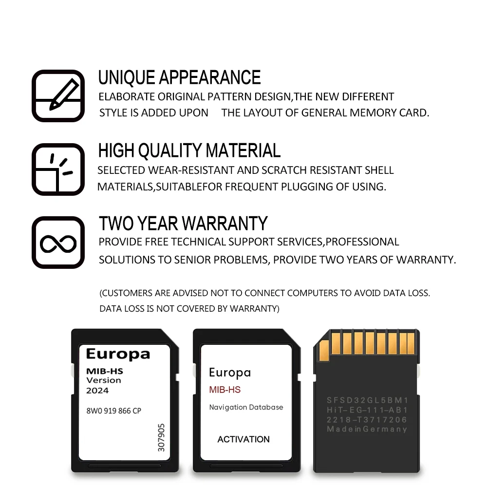 Kartu SD 8W 0919866 CP Eropa UK Peta untuk Audi A345 S345 RS345 Q25 SQ25 RSQ25 Kendaraan MHS2 Multimedia 2024 GPS 16GB Navigasi