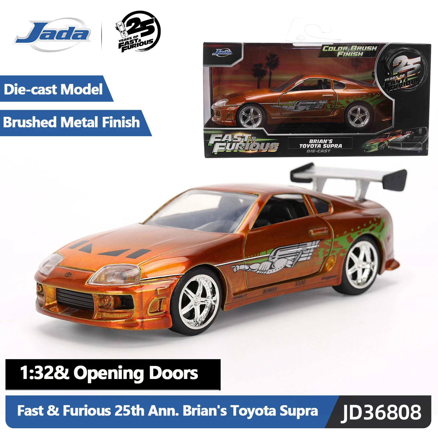 JADA Fast & Furious 25th Anniversary 1:32 Brian's Toyota Supra