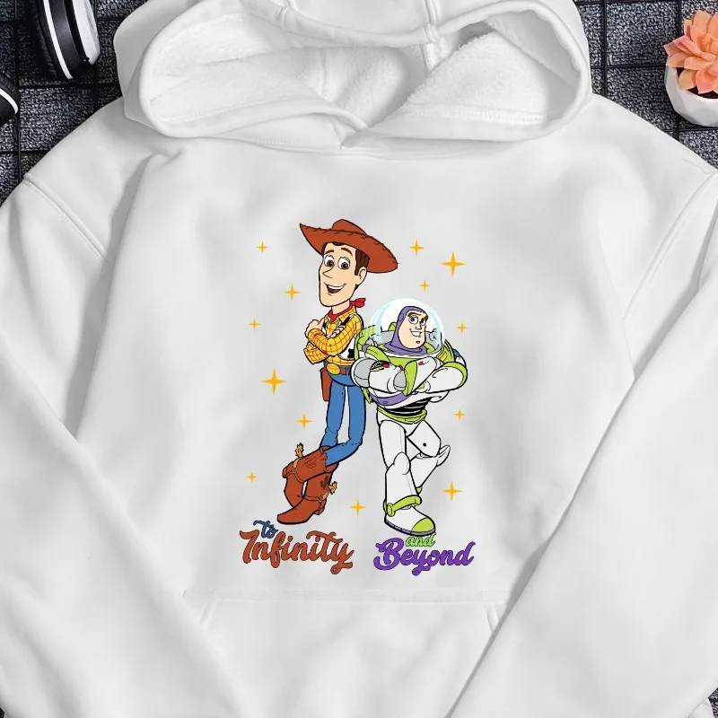 مجموعة ديزني وودي باس هوديي النسائية للخريف والشتاء الجديدة للرجال والنساء ملابس الشارع عصرية غير رسمية