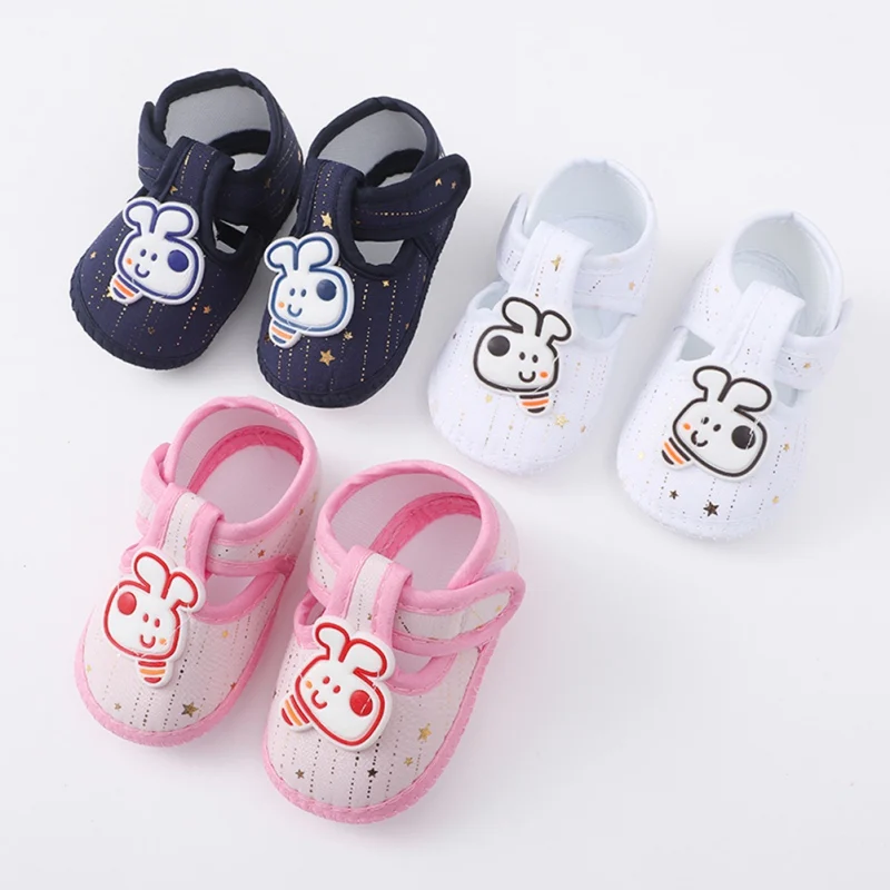 Spring Infant Toddler Shoes Girls Boys Newborn Letter Printing Cartoon Prewalker Soft Sole Sandals First Walkers Shoes