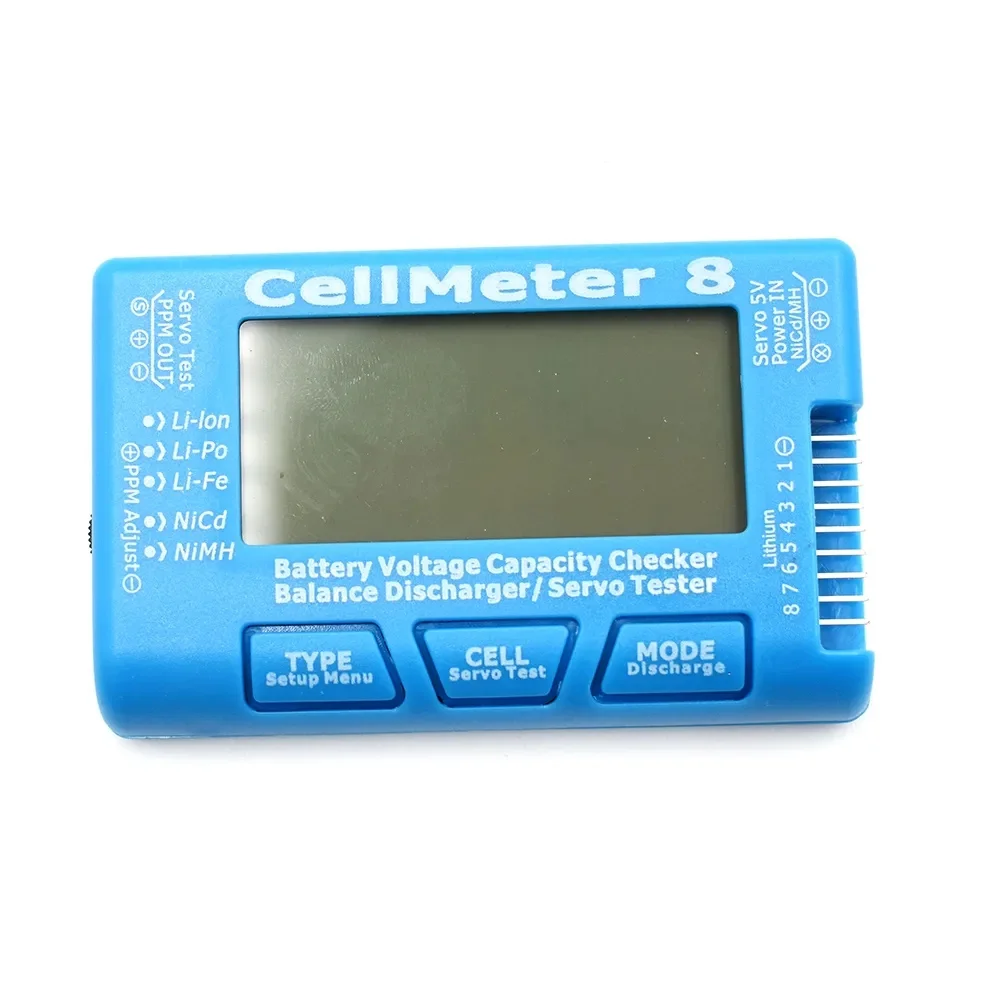 LCD Digital Battery Capacity Checker CellMeter CellMeter7 2-7S 4-7S /CellMeter8 2-8S 4-8S Servo LiPo Li-lon NiMH Battery Tester