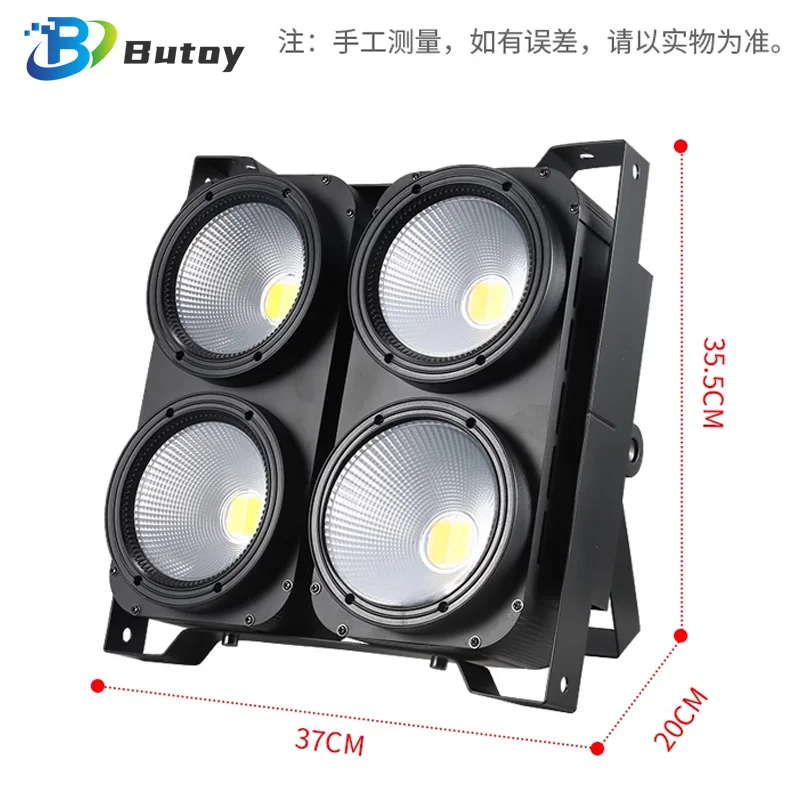 4 Eyes LED 2IN1 COB Cool Warm White Lighting 4X100W For Studio TV Film DMX Strobe Blinder Lighting Christmas Party DMX Lights