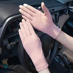 Guantes de protección solar Anti-UV para mujer, manoplas para conducir y montar, a la moda, para exteriores