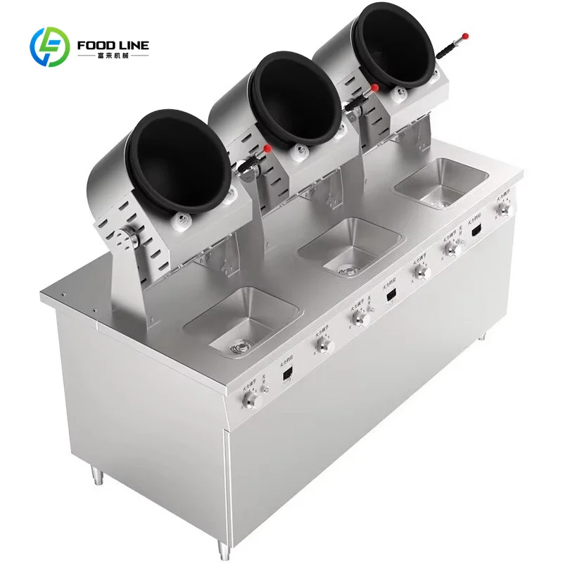 Intelligent Robot Cooker Non Stick Automatic Wok Machine Parts Gas Electric for Restaurant Bulk Food Production Custom
