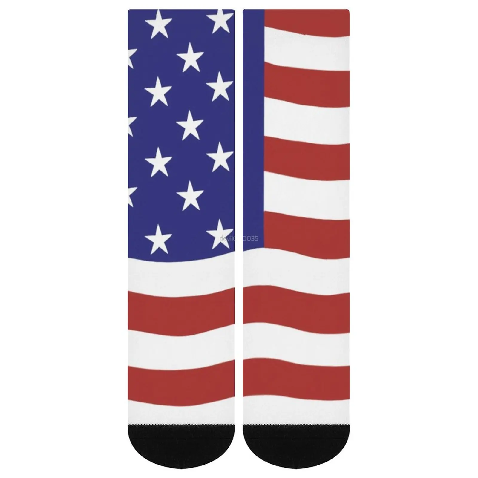 American USA Flag Print Stockings July 4th Graphic Funny Socks Winter Anti Sweat Socks Women Men Cycling Soft Socks