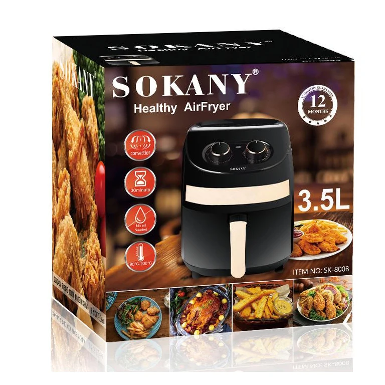 SOKANY Electric Air fryer Automatic Deep fryer without oil Air frying machine Deep fat fryer for home fries