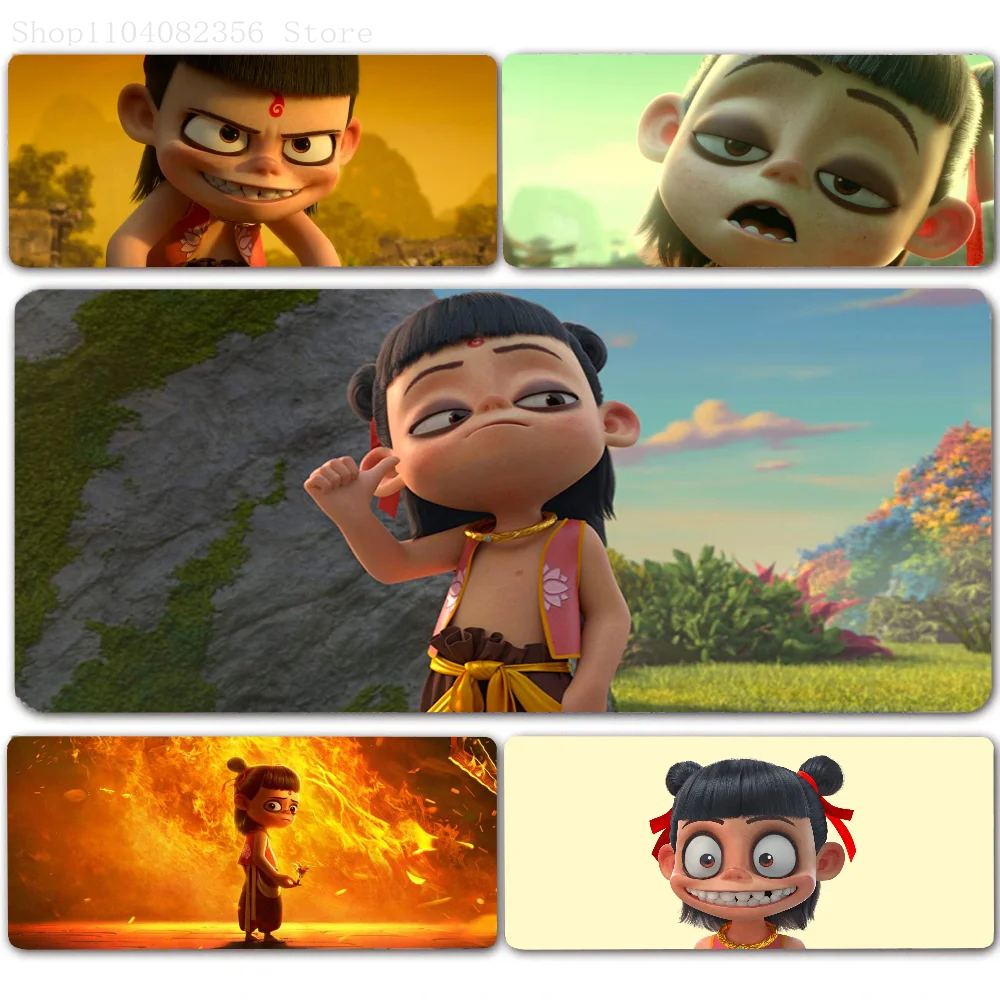 N-Nezha Mousepad Non-slip Suitable For Office Computers Laptops E-sports Game Desk Mats XXL Keyboard