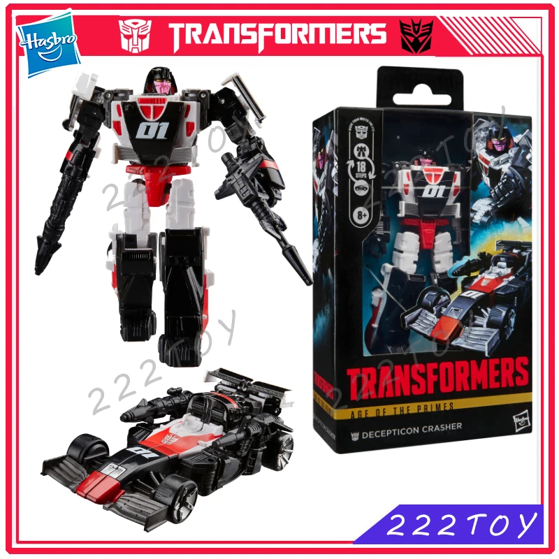

New Hasbro Transformers Classic Toys Age Of The Primes Deluxe Class Decepticon Crasher Figures Robot Toy Collect Hobbies Gifts
