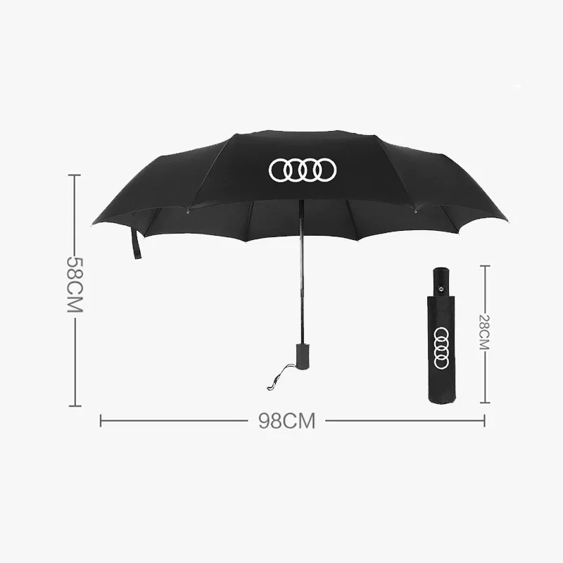 Portable Folding Automatic Umbrella Rain Car Large Business 3Folding Umbrellas For AUDI A3 A4 A5 A7 A8 A1 Q3 Q5 Q7 RS3 RS4