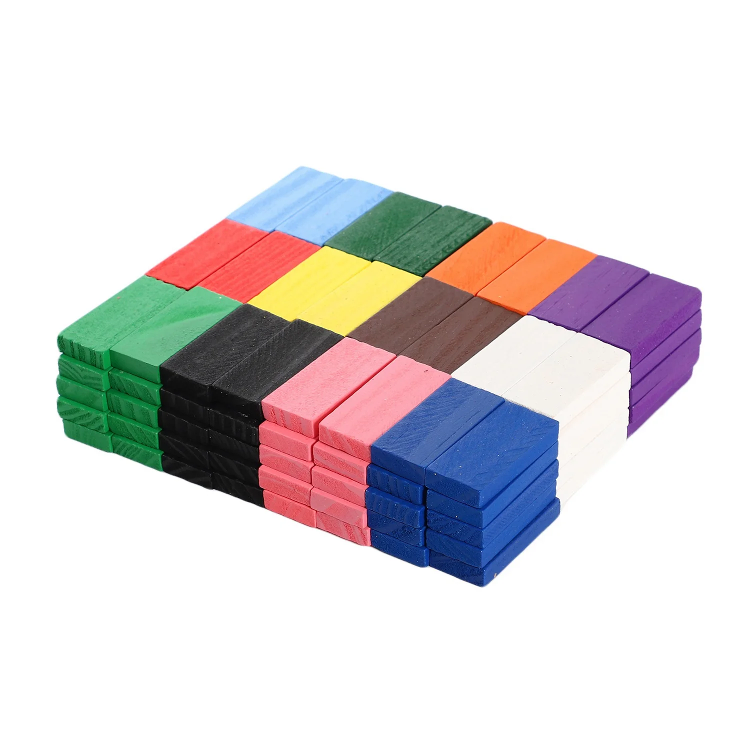 Blocos de Domino de madeira coloridos para crianças, brinquedos educativos, presente infantil