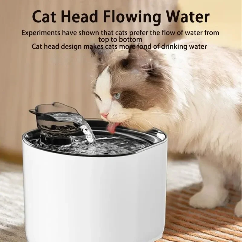 Cat Water Dispenser USB Electric Mute Pump Recirculating Filtered Flowing Water Smart Dog Automatic Feeding Bowl Kitten Drinking