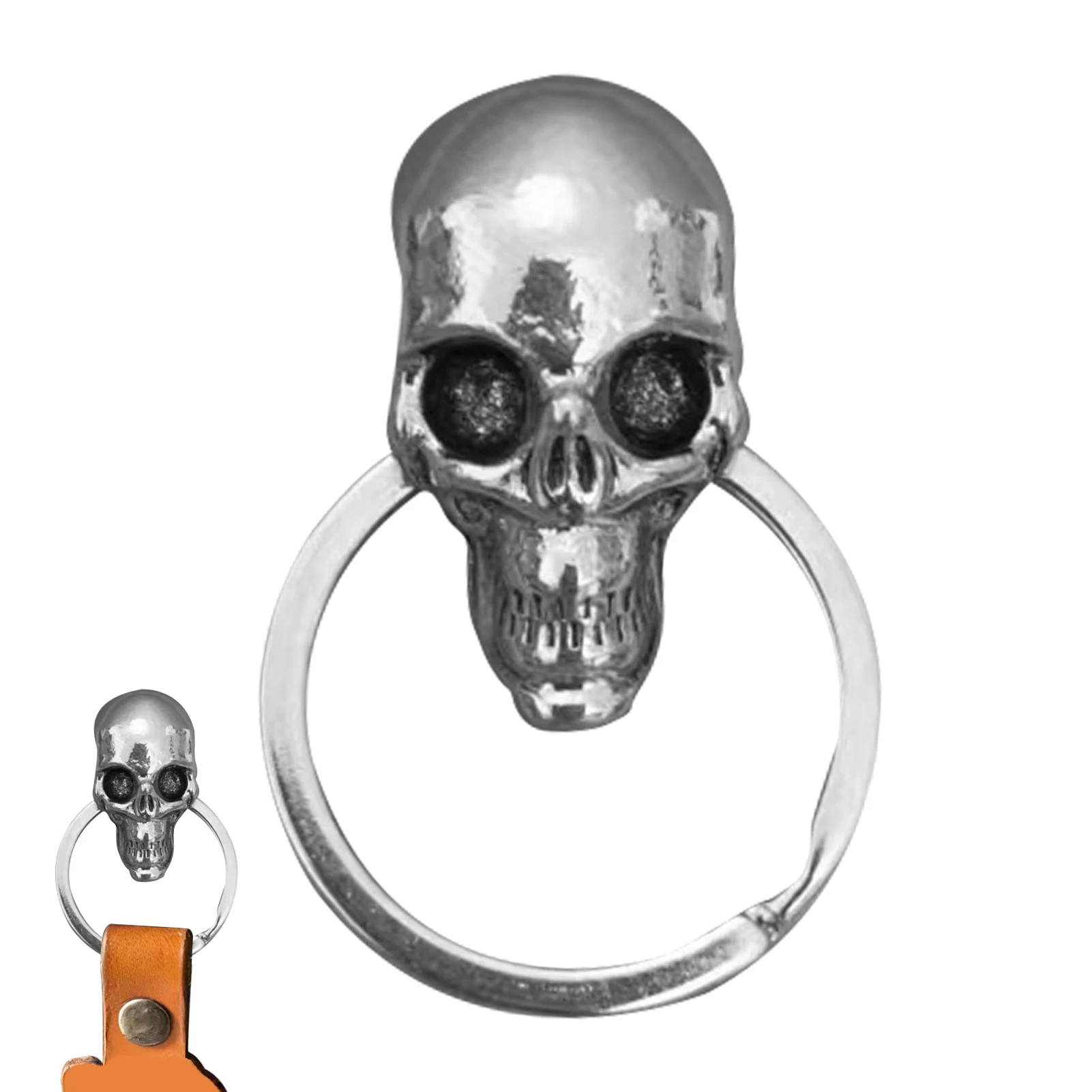 1 Uds. Cubierta de llave de calavera de demonio de Metal Retro cubierta de llave de latón cubierta de llave modificada Universal para motocicleta para la mayoría de llaves o regalo de Halloween