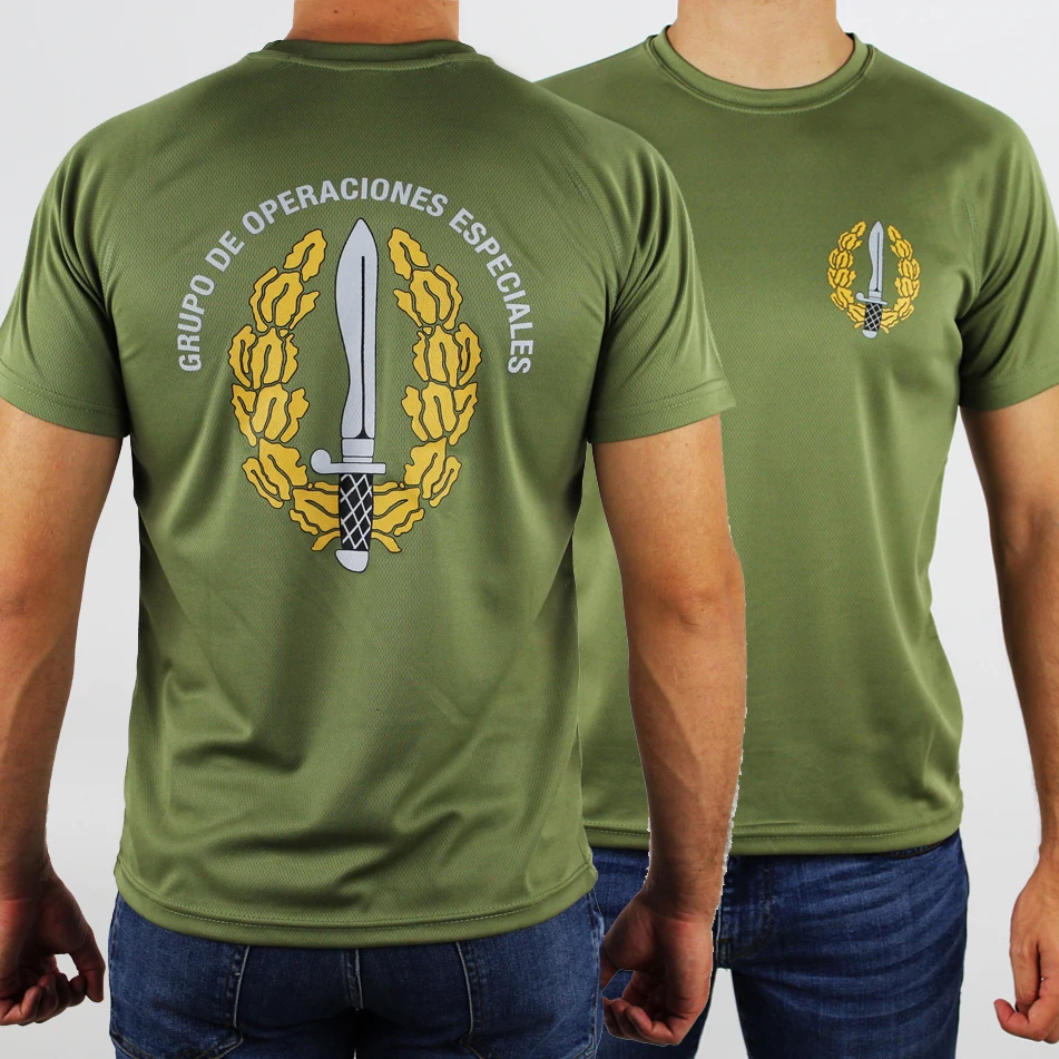 Camiseta Grupo De Operaciones Especiales España. 100% Cotton Short Sleeve Casual Summer T Shirt
