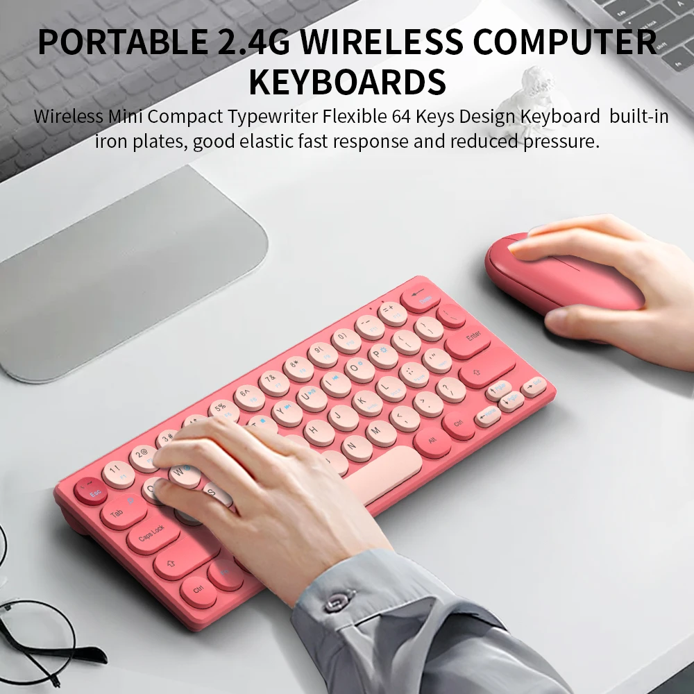 2.4G Wireless Keyboard and Mouse Combo Battery Power Bluetooth Keyboard and Mouse Set for Laptop for Ipad Cell Phone Tablet